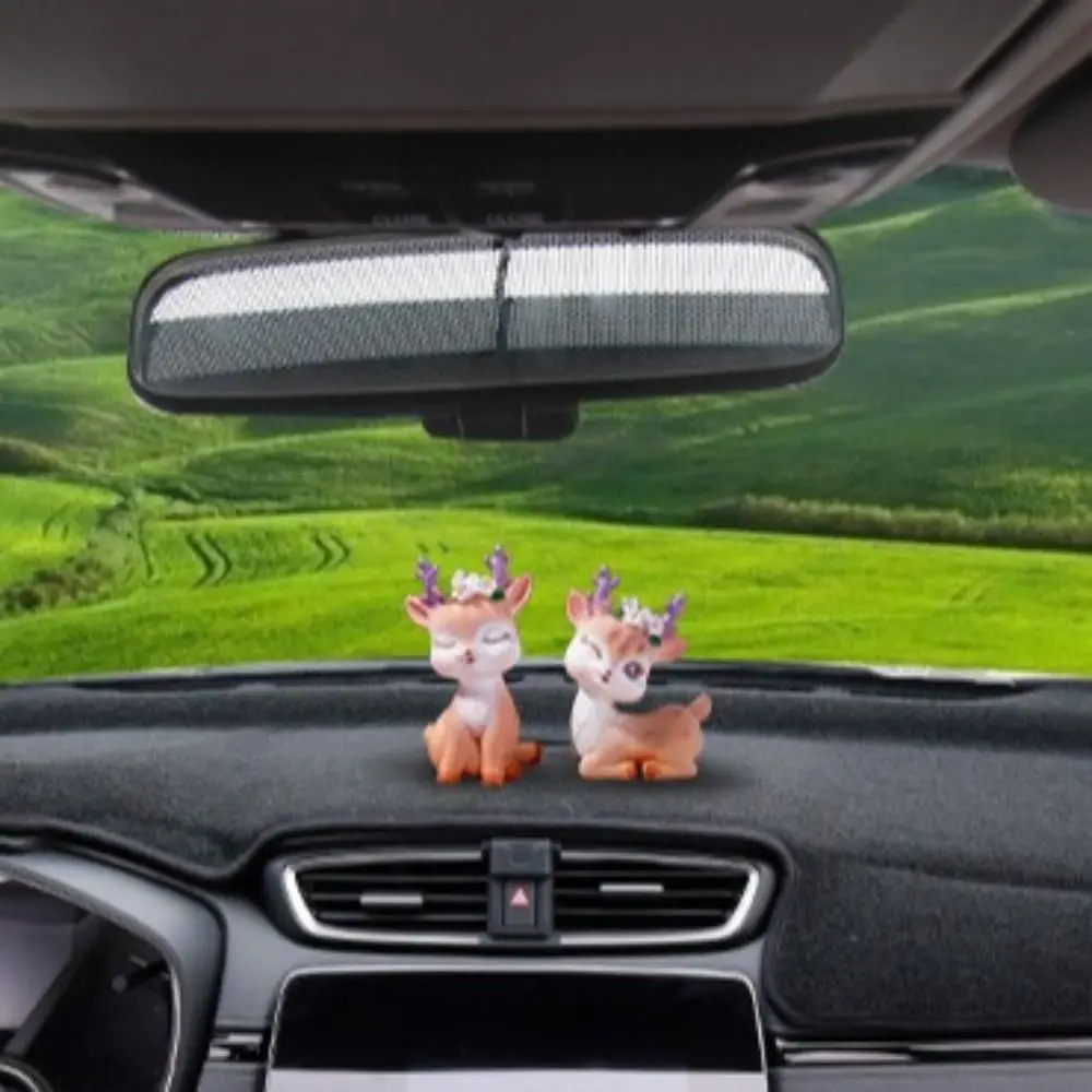 Мини-смола фигурка эльфа и оленя Рождественский олень украшение автомобиля