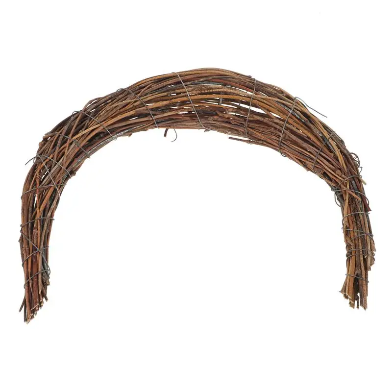 

DIY Wreath Rattan Ring DIY Moon-shape Rattan Wreath Ring Decorative Rattan Wreath