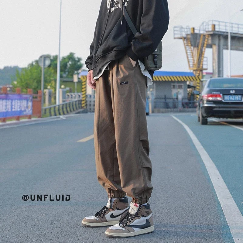 

Брюки-карго Hybskr мужские, модные брендовые свободные штаны в стиле хип-хоп, Повседневная Уличная одежда, унисекс