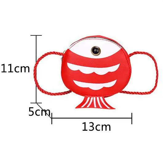 Детская сумка в форме милой рыбы мультяшная мини через плечо для мальчиков и