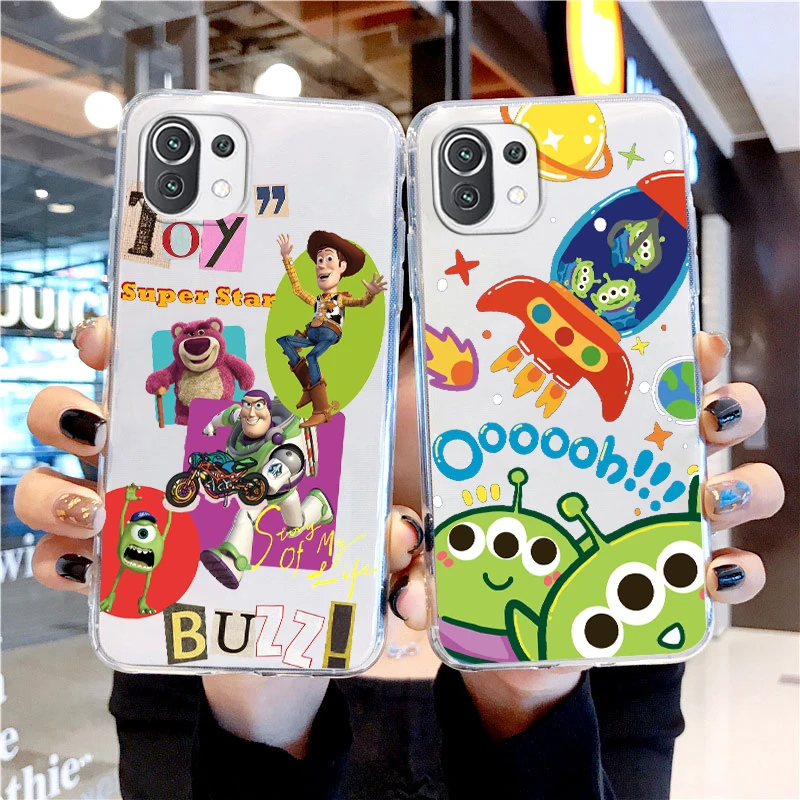 

Disney Toy Story Cute Transparent Phone Case For Xiaomi Mi 13 Lite 12T 12S 12X 12 11 11T 11i 10T 10 9 Pro Ultra 5G Cover Shell