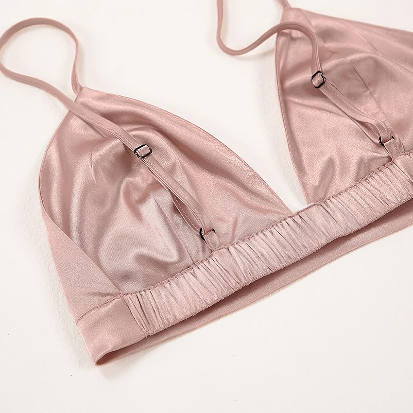 Restve Casual Pajamas For Women 3 Piece Set Turn Down Collar Long Sleeve Tops Bra Female Sets With Pants Solid Home Wear 2022