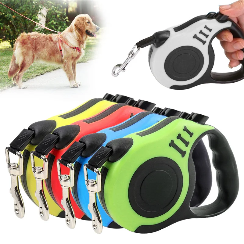 

3m/5m Durable Dog Leash Automatic Retractable Nylon Cat Lead Extension Puppy Walking Running Lead Roulette For Dogs Pet Products