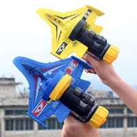 airplane launcher bubble catapult plane toy foam bubble airplane one button catapult aircraft model toys children outdoor toy
