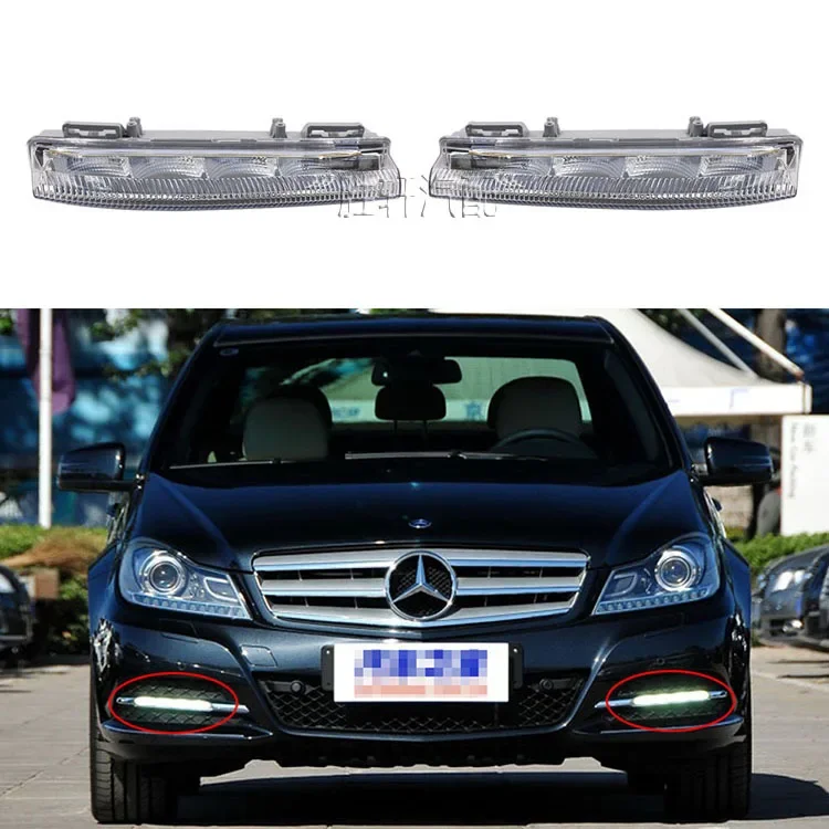 1 шт. светодиодные DRL дневные ходовые огни для Mercedes Benz C E SLK Class W204 W212 R172