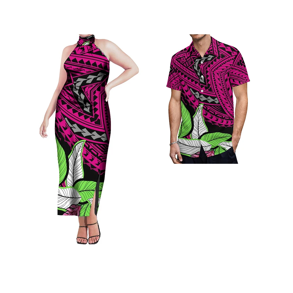 

Новинка 2023, стильное полинезийское племенное женское платье без рукавов, женская одежда Puletasi из Самоа, подходящая мужская рубашка