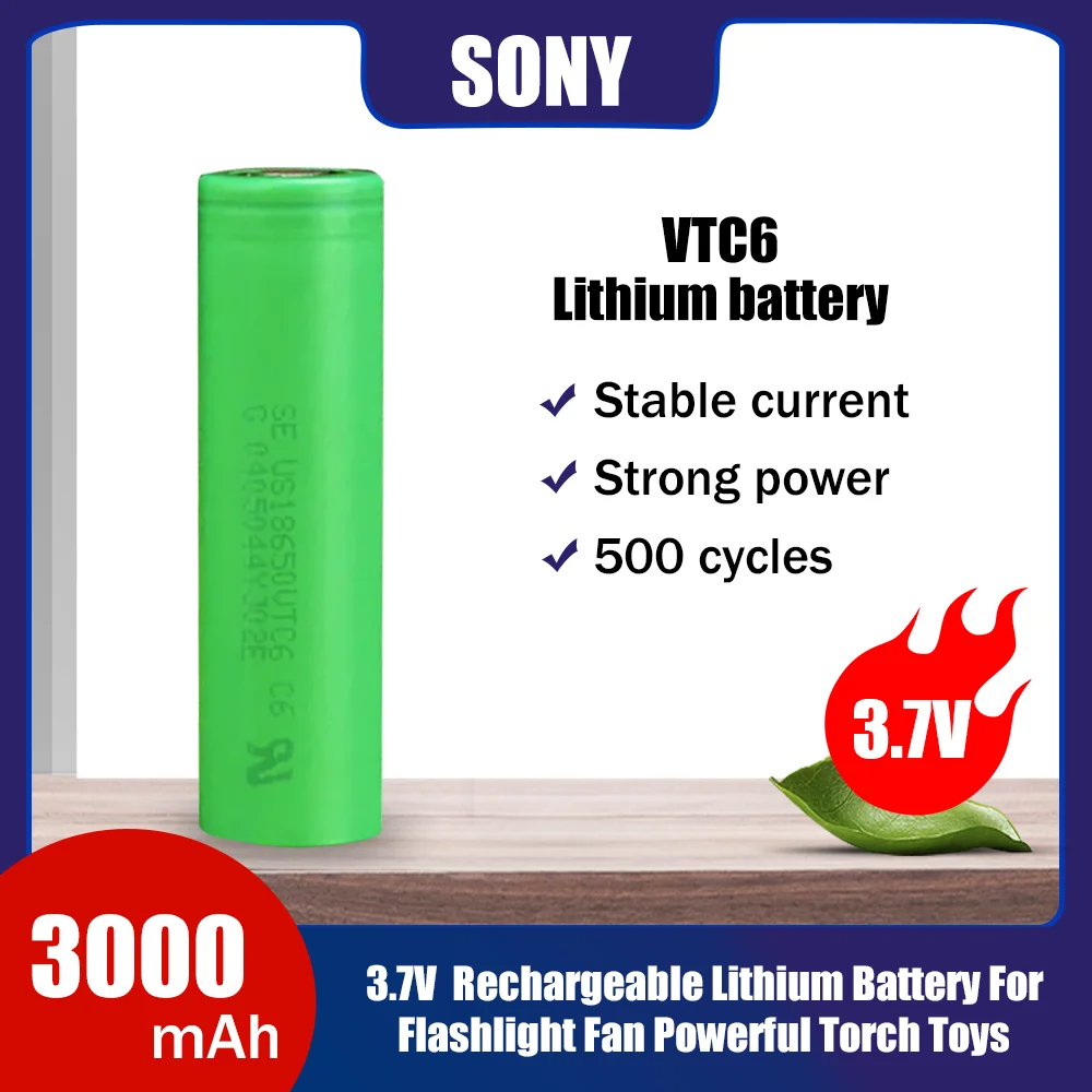 Литиевая аккумуляторная батарея SONY 3 7 VTC6 US18650VTC6 3000 В 18650 мАч 1 шт. | Электроника
