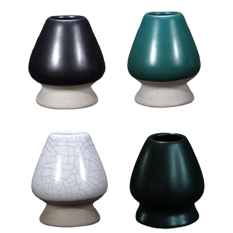 4 Piece Matcha Green Tea Chasen Holders Stand Bowl Powder Holder Ceramics Ceremony Accessories Teaware