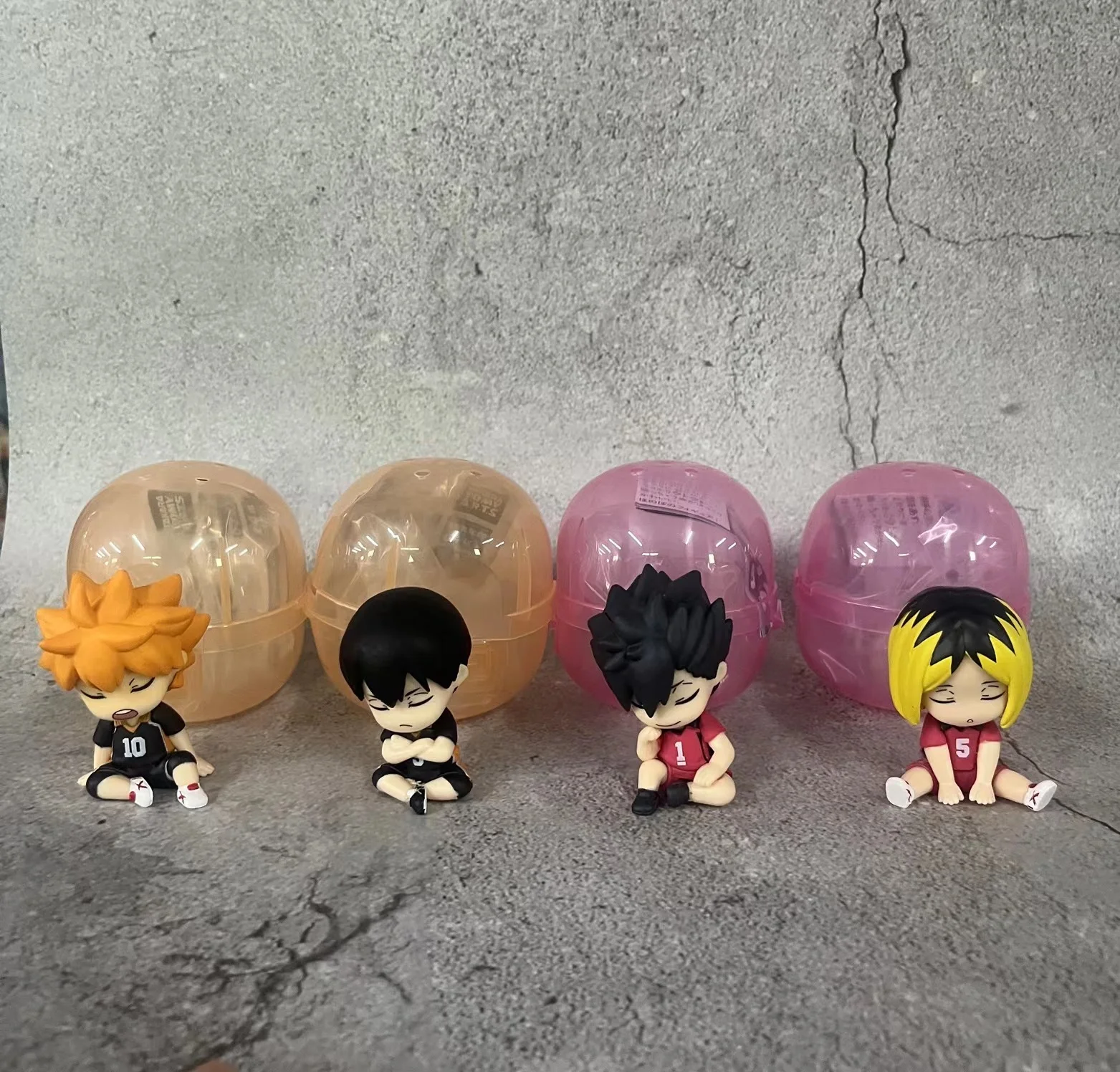 Фото 4 шт./1 комплект фигурки Haikyuu, Shoyo Hinata Tobio Kageyama, положение сна, Kozume Kenma Tetsurou kuroo, Игрушечная модель куклы №2