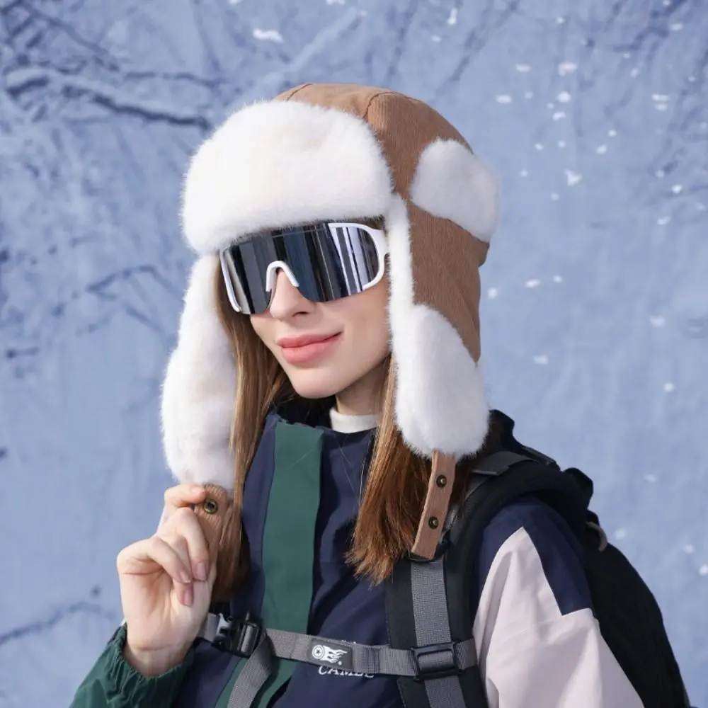 Многофункциональная зимняя шапка-ушанка для пилота морозостойкая ветрозащитная