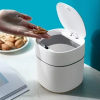 xiaomi youpin mini desktop trash can kitchen desk trash can debris storage cleaning cartridge one click on trash can 2l capacity