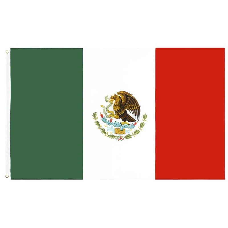 

3x5ft Mexico Flag for Outside Mexicanos National Flags Longest Lasting Heavy Duty Polyester Sewn Striped Double Sided