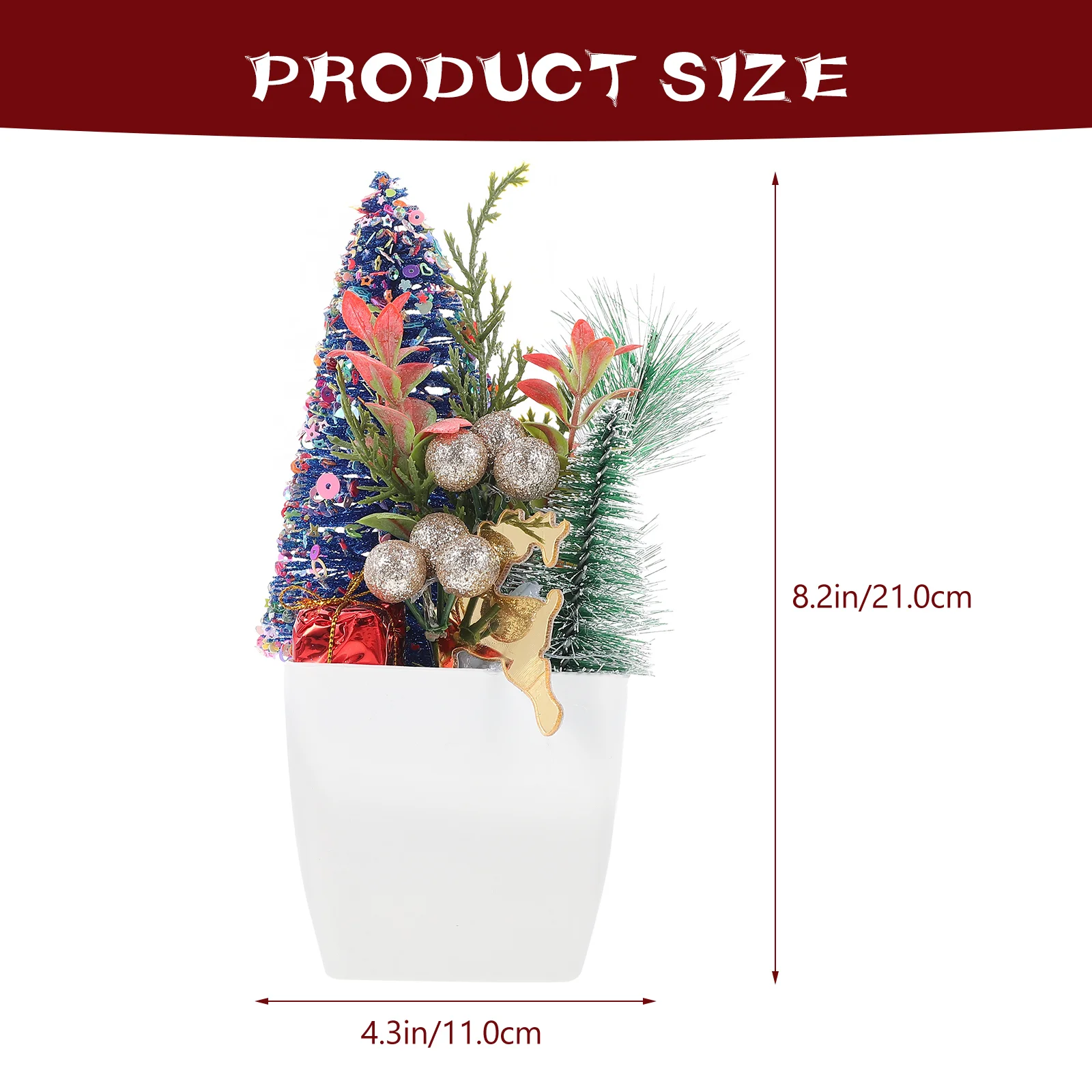 Рослина Рождественская имитация искусственных растений в горшках Поддельное