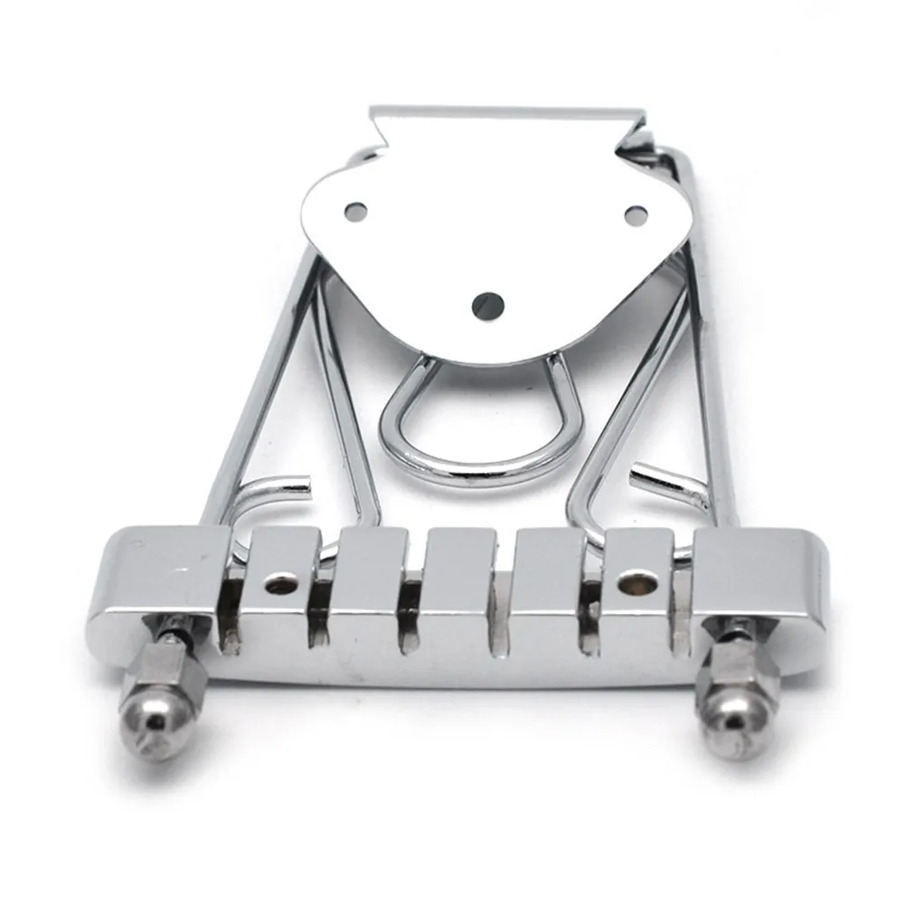 

6 String Guitar Bridge Tailpiece Bass Chrome Guitar Bridge Trapeze Parts Replacement Screws For Jazz LP Guitars