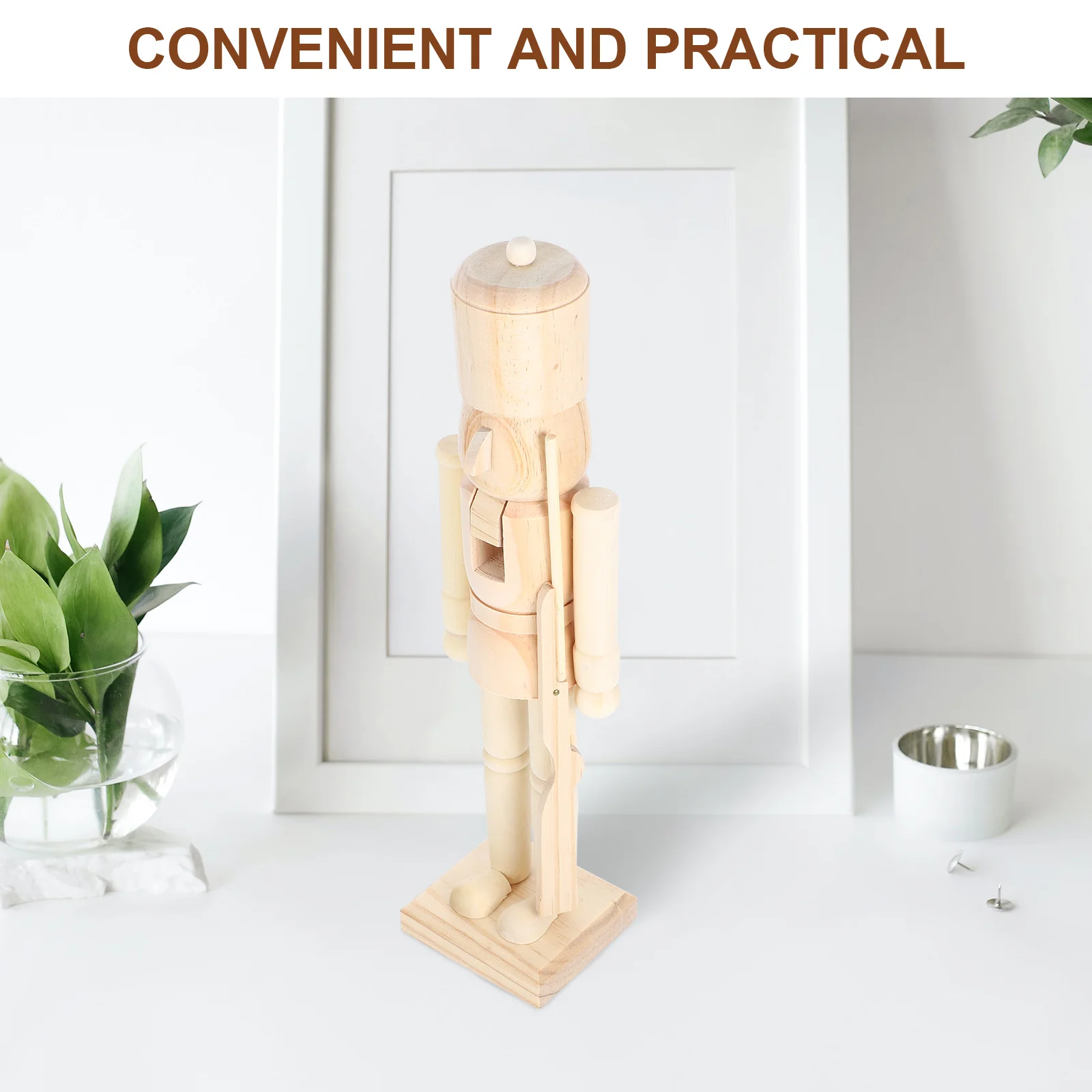 Кукольный Король Солдат DIY Пустой Щелкунчик Рождественский Подарок Неокрашенное