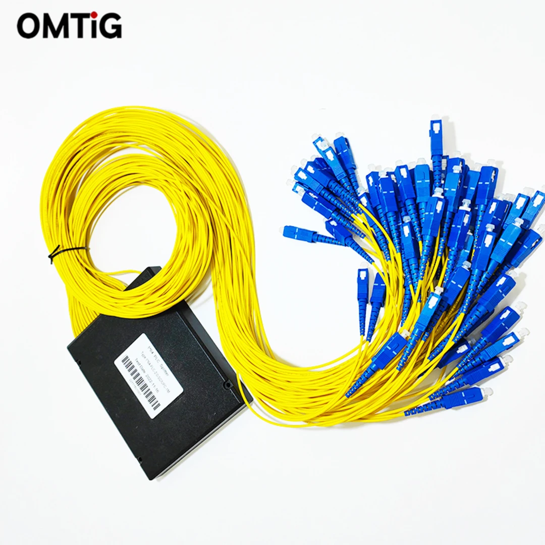 SC/ UPC 1x64 PLC волоконно-оптический сплиттер, Кассетный волоконно-оптический сплиттер или ABS PLC сплиттер, одномодовый 2,0 мм, SC FC LC ST коннектор