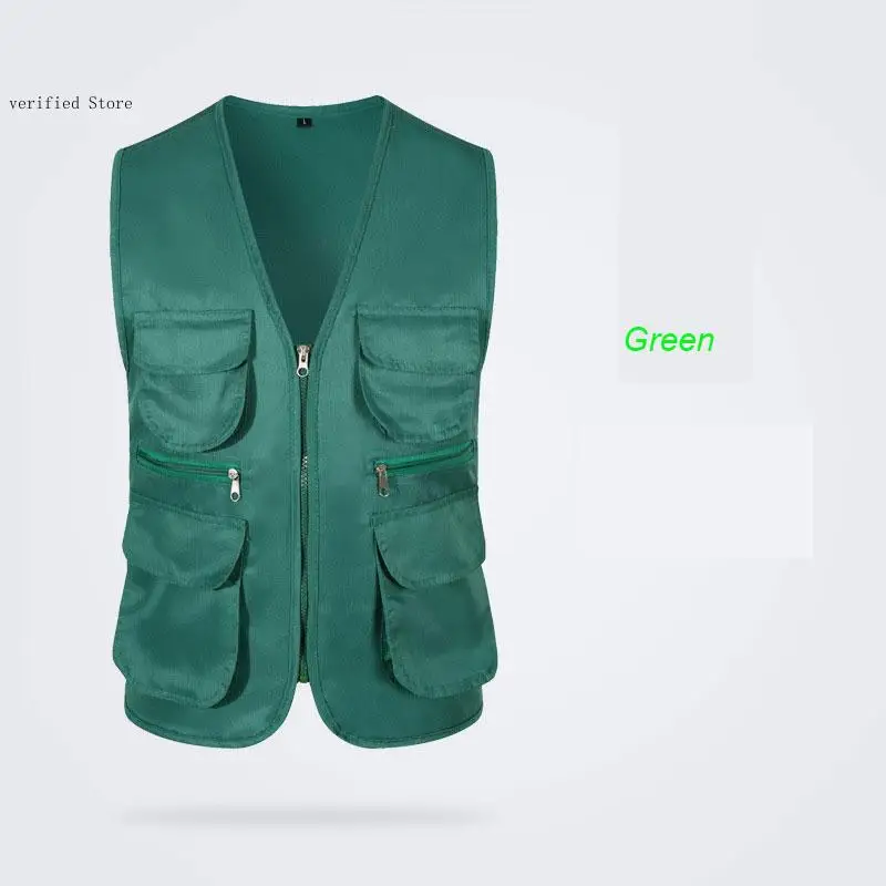 Карманная рабочая одежда для журналистов безопасный жилет мужчин и женщин