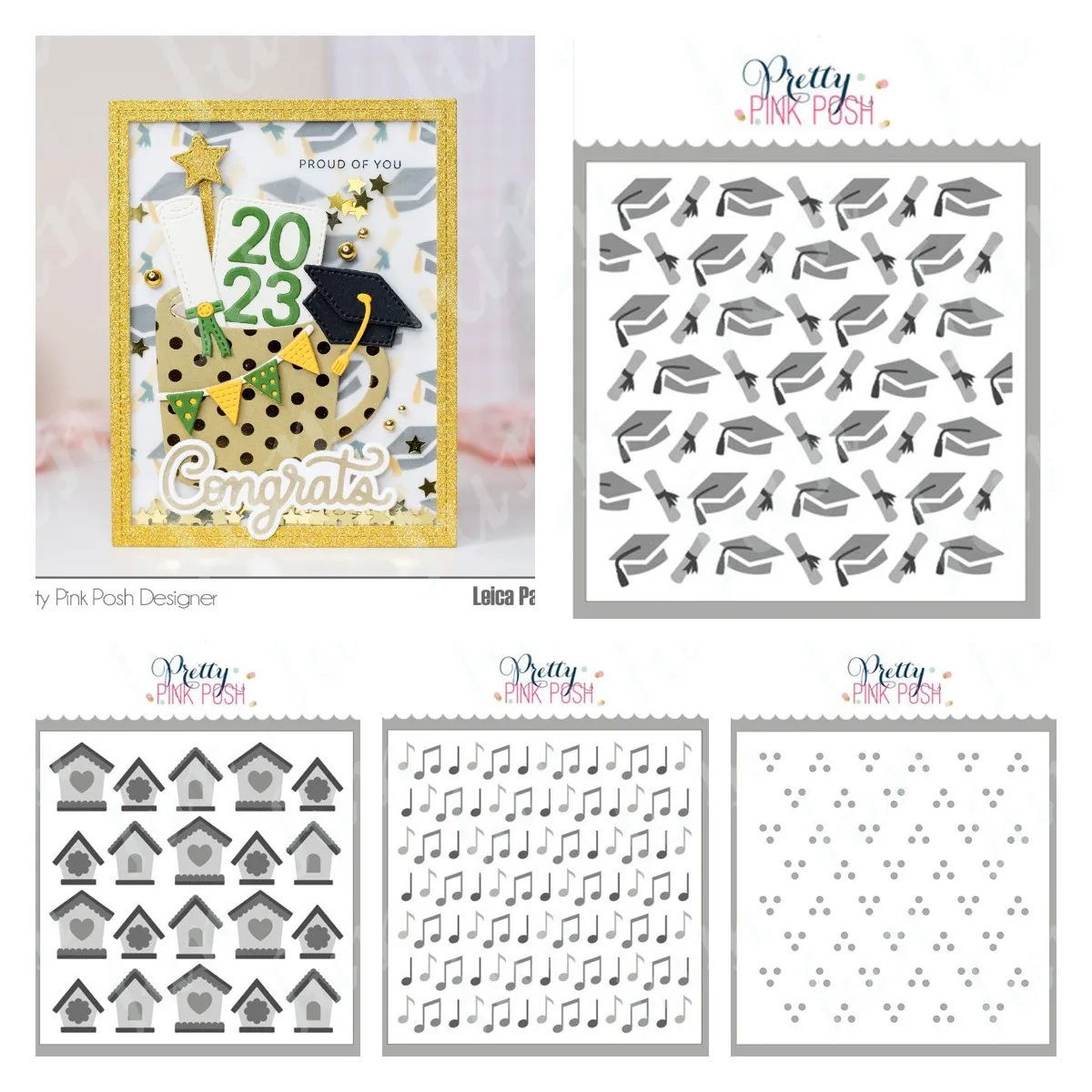 

Music Notes Dots Layering Stencils Drawing Paper Cards Coloring Photo Albums Birdhouses Graduation Stencils Embossing Folder