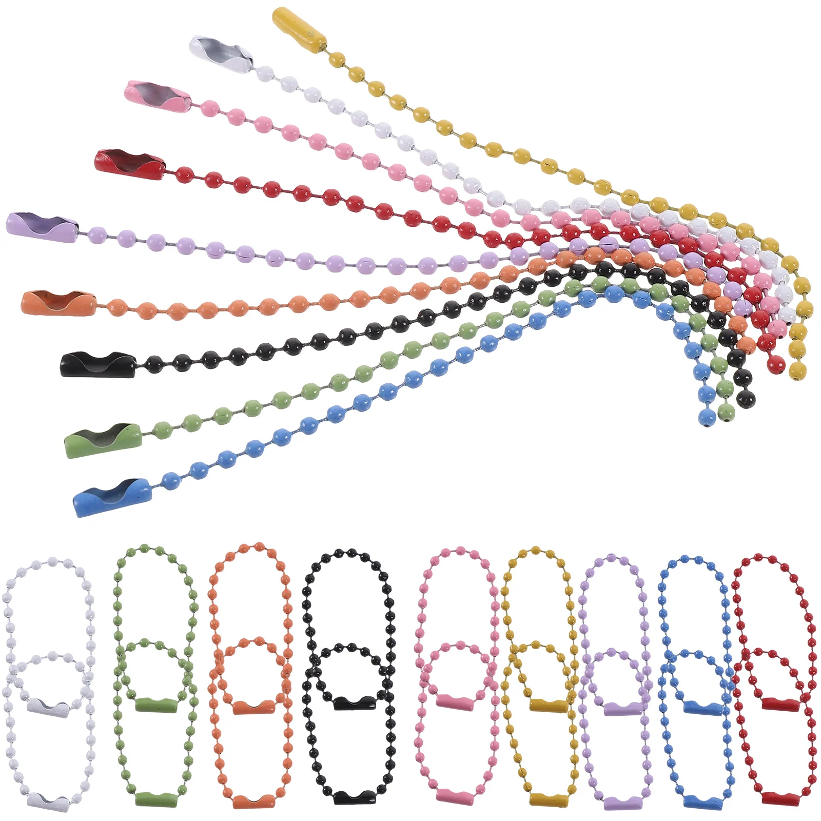 

100 Pcs Keychains Small Tabs Pendant Xmas Tree Charms Ball Roller Beading Iron Tags