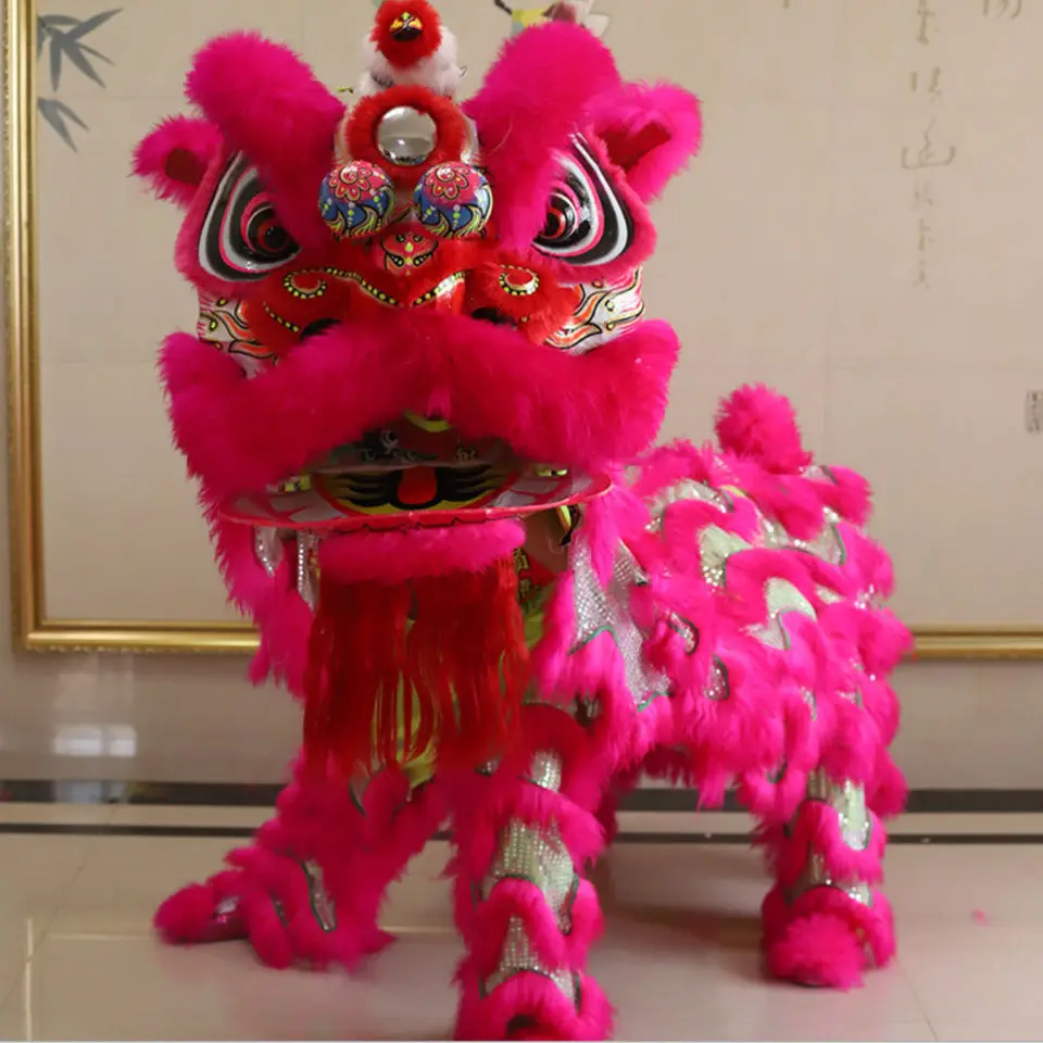 

Lion Dance Just Cloak Chinese Folk Art Mascot Costume Wool Southern Advertising Carnival Halloween Christmas Easter