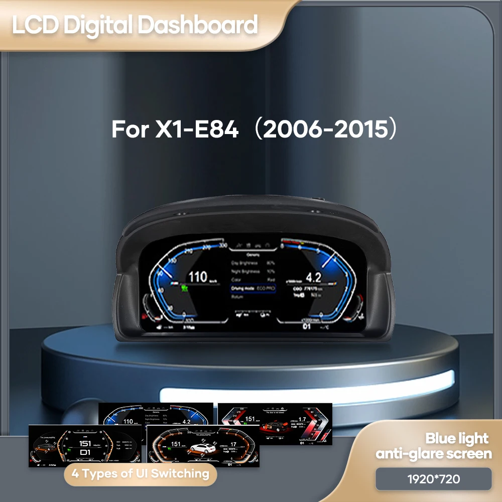 

Система Linux, автомобильная панель приборной панели с ЖК-дисплеем для BMW X1 E84 2006-2015, Автомобильный цифровой кластер, дисплей, экран спидометра