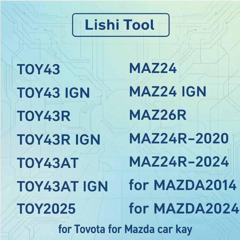 Фото Новый инструмент Lishi для MAZ24, MAZ26R, MAZ24R-2020, MAZ24R-2024, MAZDA2014, MAZDA2024-SM, TOY2025, TOY43, TOY43R, TOY43AT, а также для Toyota №1