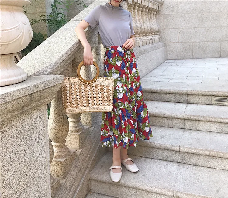 2023 летние новые модные длинные универсальные повседневные женские простые юбки