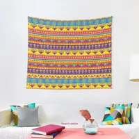 Vivid mexican pattern tapestry Yoga Mat Decor Wall Rugs Hippie Blanket Astrology Divination Large for Dorm home