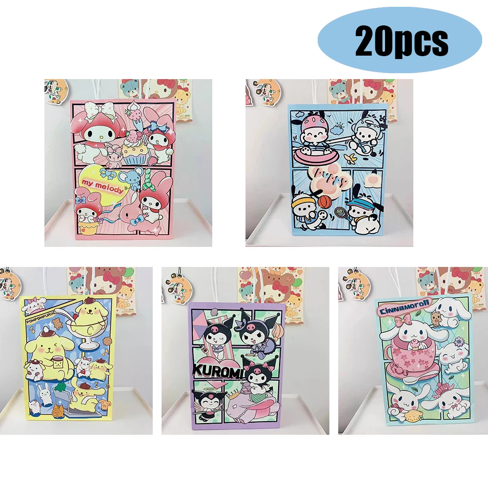 Подарочные пакеты MINISO Kuromi  из крафт-бумаги kuromi решай и стирай