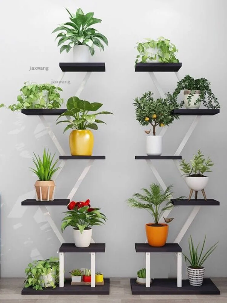 

Кованая Железная полка для спальни, общежития, Цветочная полка для крытого балкона, гостиной, стойка для цветочных горшков, многослойная напольная полка для вестибюля отеля