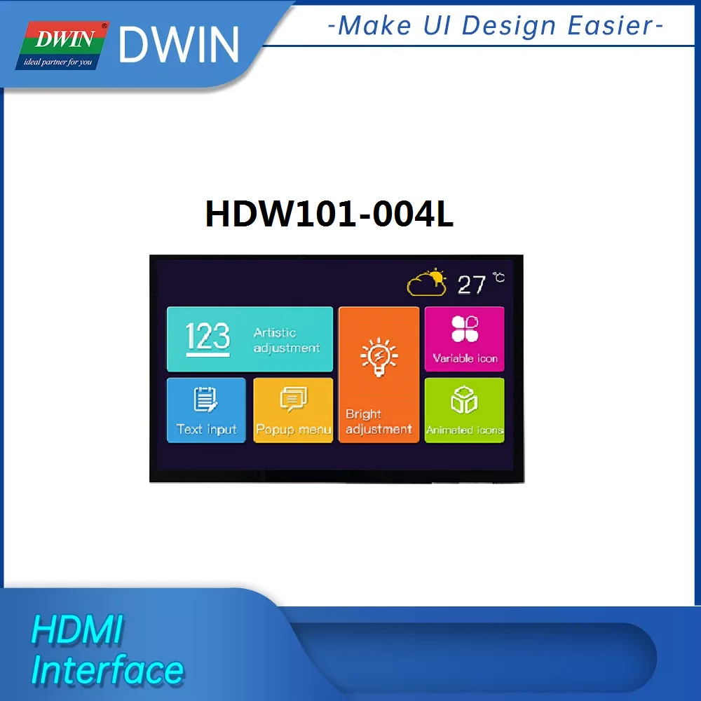 Dwin 10.1 Inch 1280*800 HMI IPS TFT LCD Connect USB Capacitive Touch Panel Display Module For Raspberry Pi HDMI Interface