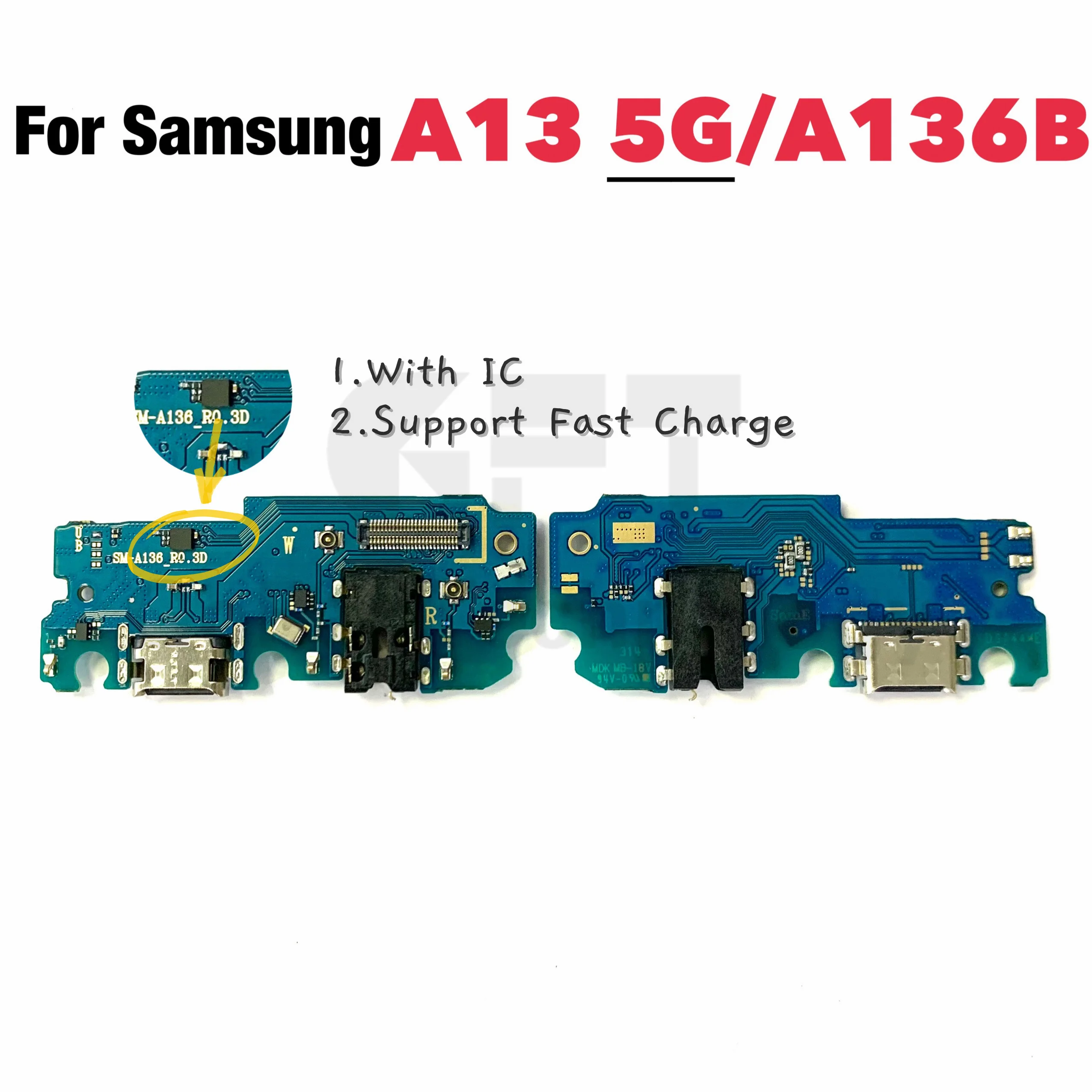 5 шт. Новая плата зарядного устройства PCB Flex для Samsung A03 Core A032F A035 A035U A13 5G A136B USB-порт