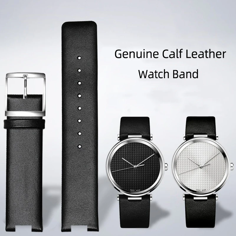 

Ремешок для часов из натуральной кожи, черный мягкий ремешок, чехол для часов CK Calvin Klein K1S21102 K1S21120 Series