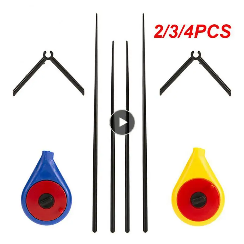 

2/3/4PCS Plastic Fishing Wheel Winter Fishing Rod Goods For Fishing Solid Double Rod High-quality Ice Fishing Rod
