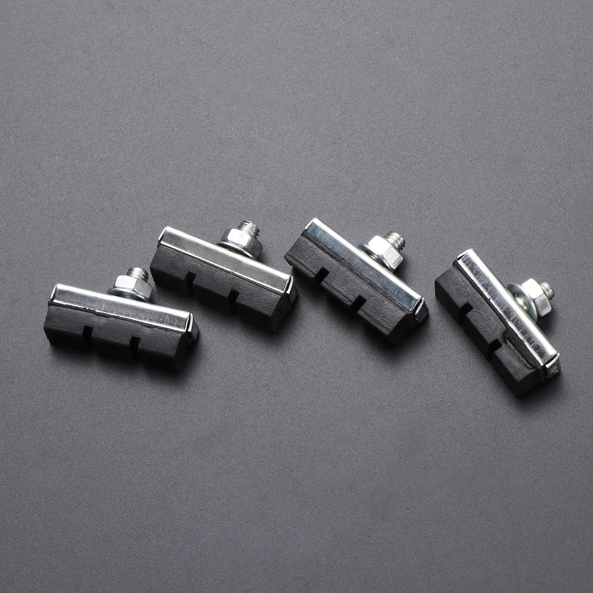 

4Pairs Mountain Road Cycling Bike V Brake Pads Braking Shoes Blocks Cycling Accessories V-brake System (Black)