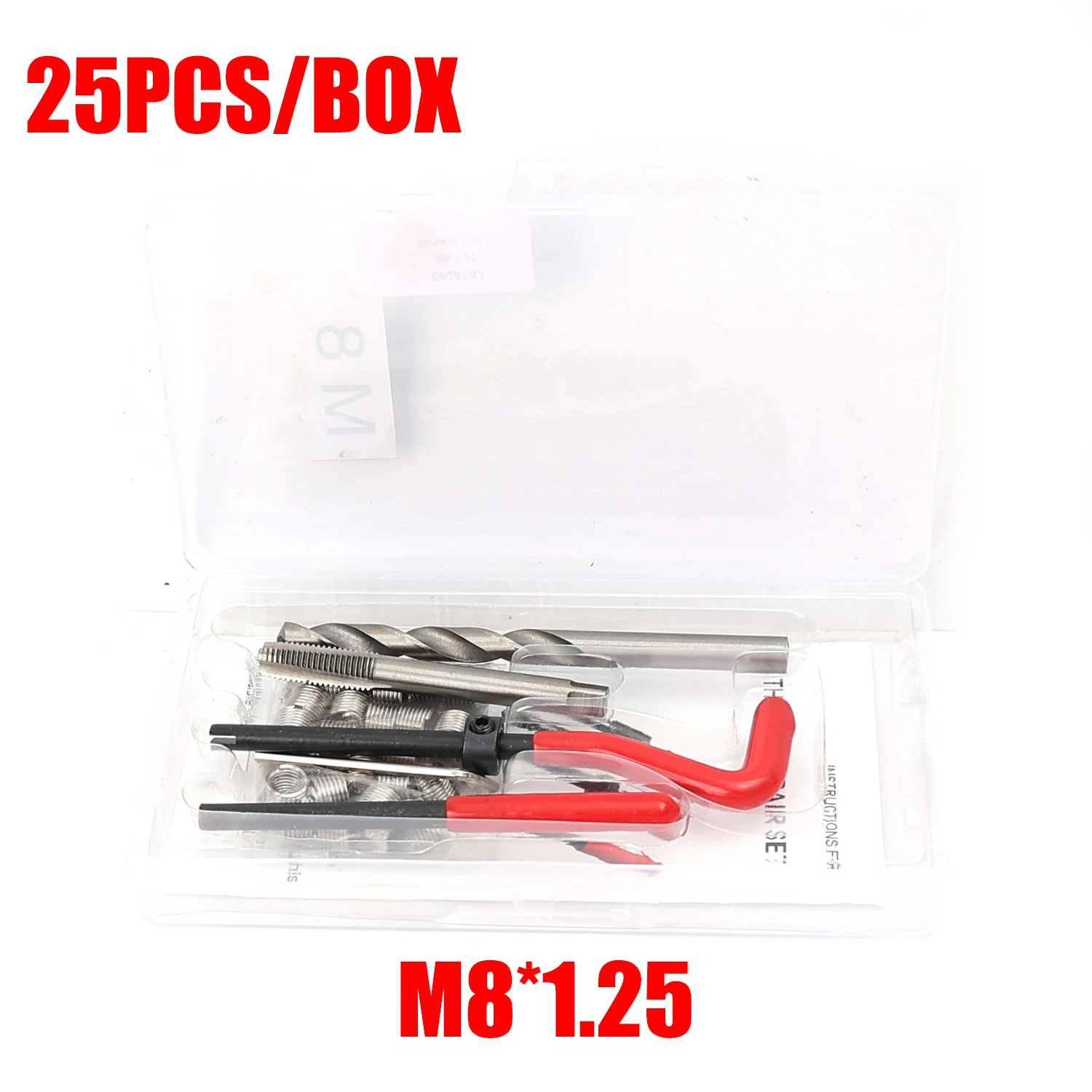 

Набор для восстановления резьбы из нержавеющей стали M5*0.8, M6*1.0, M8*1.25, M10