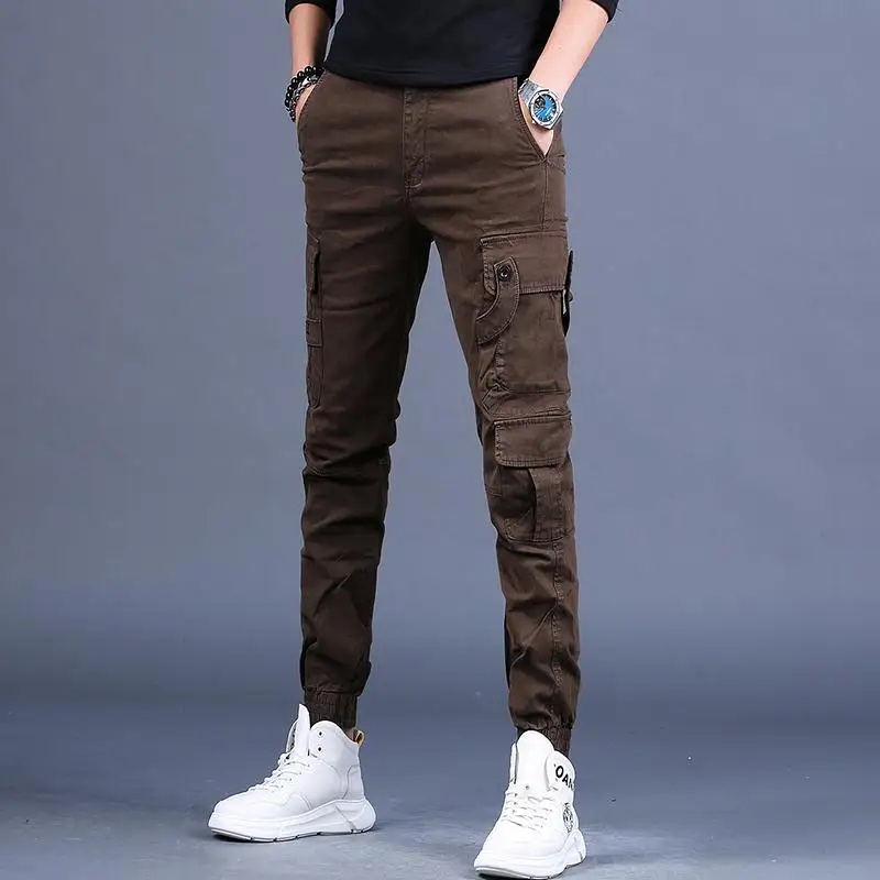 

2022 Autumn Winter Cargo Pants Men Streetwear Hip Hop Pants Mens Joggers Pants Casual High Waist Men's Fashion Trousers F224