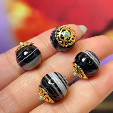 Бусины из агата 5 шт., 12x14 мм