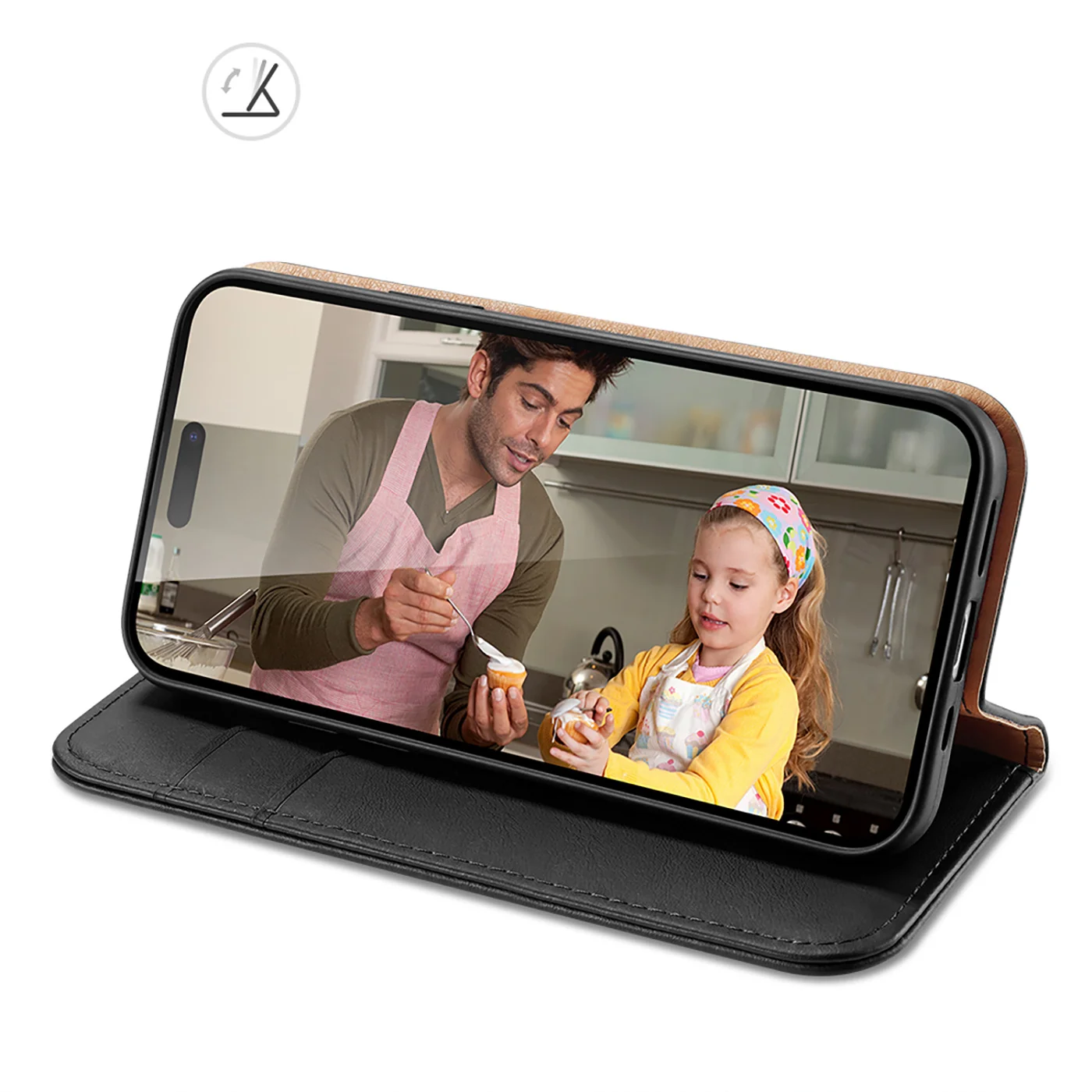 Чехол-Кошелек DUX DUCIS из натуральной кожи для iPhone 14 Pro