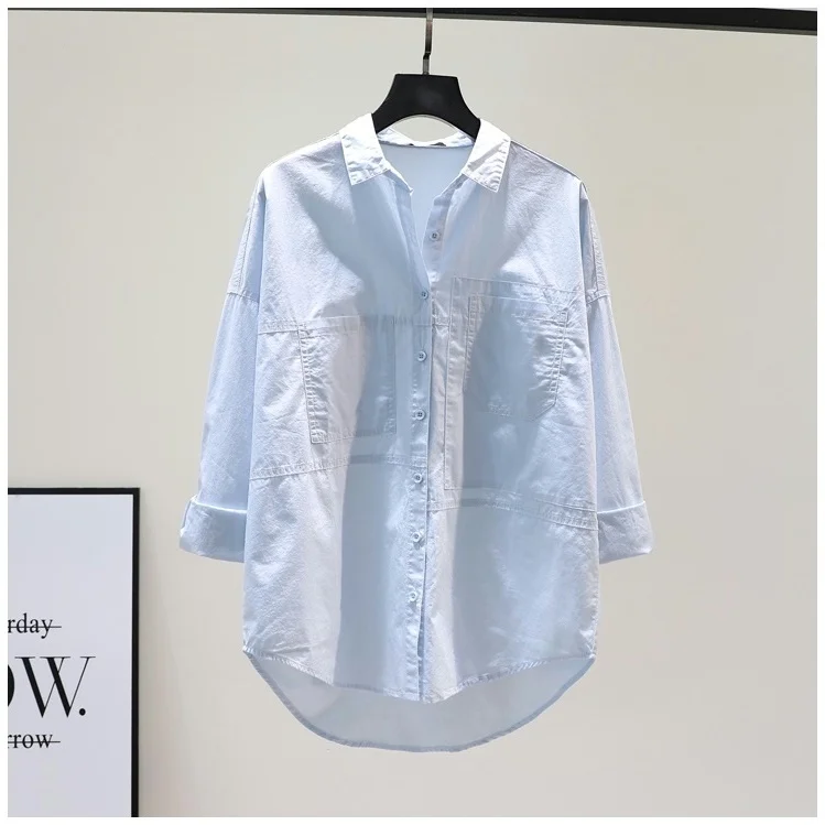 

Pure cotton small fresh shirt women's design sense top
