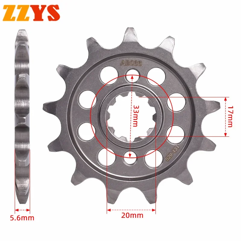 520 13T Зубная передняя звездочка звездное колесо шестерня для Suzuki Off Road GSX250 GSX250E GSX