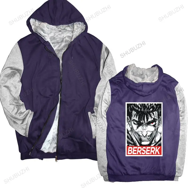 

new arrived men hoodies winter Men's Berserk Manga Guts warm coat Featured Man Animation Logo brand hoodie warm jacket