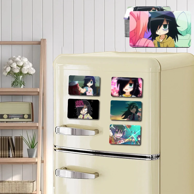 Милый аниме Watamote Tomoko Kuroki магнит на холодильник подходит для домашней кухни стены