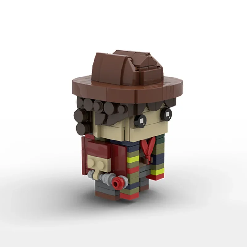 Фото 333 детали MOC Brickheadz: Модель Четвертого Доктора Кейна (Том Бейкер) — Конструктор, Рождественский подарок, Идея для сборки своими руками, Игрушка для детей №2
