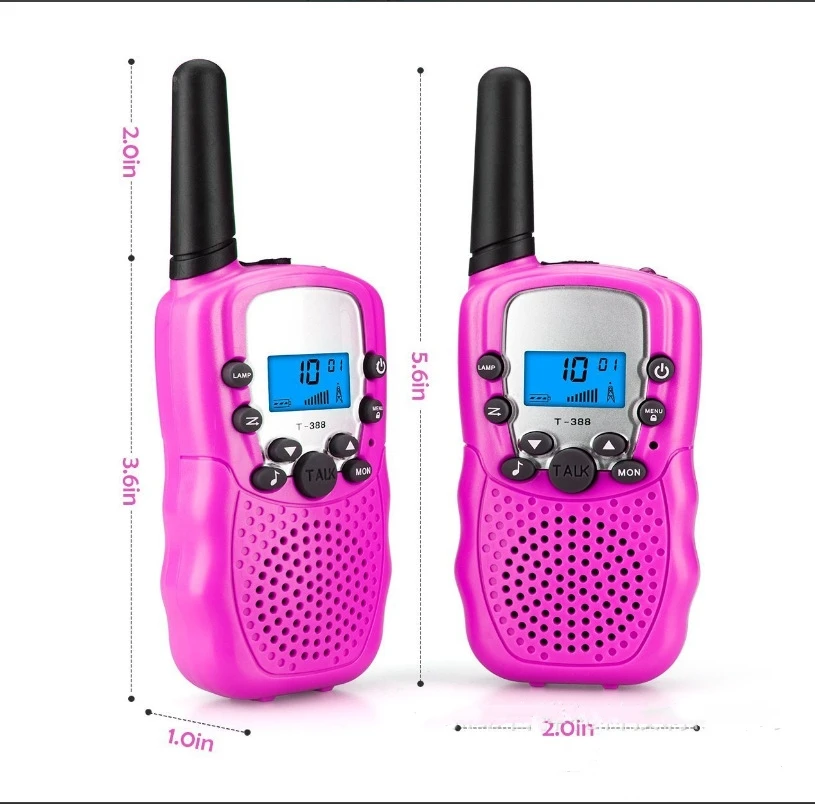 2pcs childrens toy walkie talkie kids mini radio interphone uhf long range handheld transceiver toys for boys girls gift free global shipping