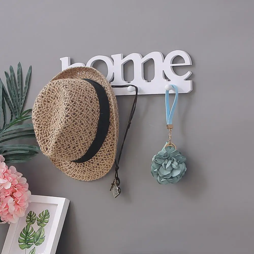 

Decorative Hooks Home Letter Shape Pendant Punch Free Clothes Bag Key Home Storage Rack Bathroom Door Hanger