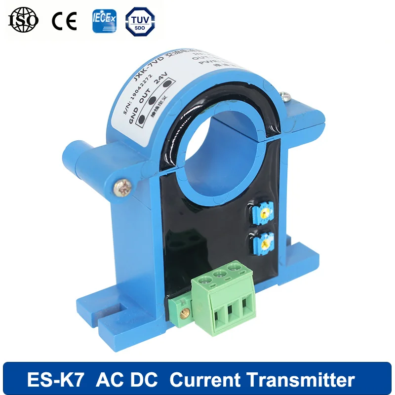 

25mm Hole AC DC Current Transmitter Hall Open Loop Split Core Transducer 0-100A Input 0-10V 4-20mA Output Current Sensor