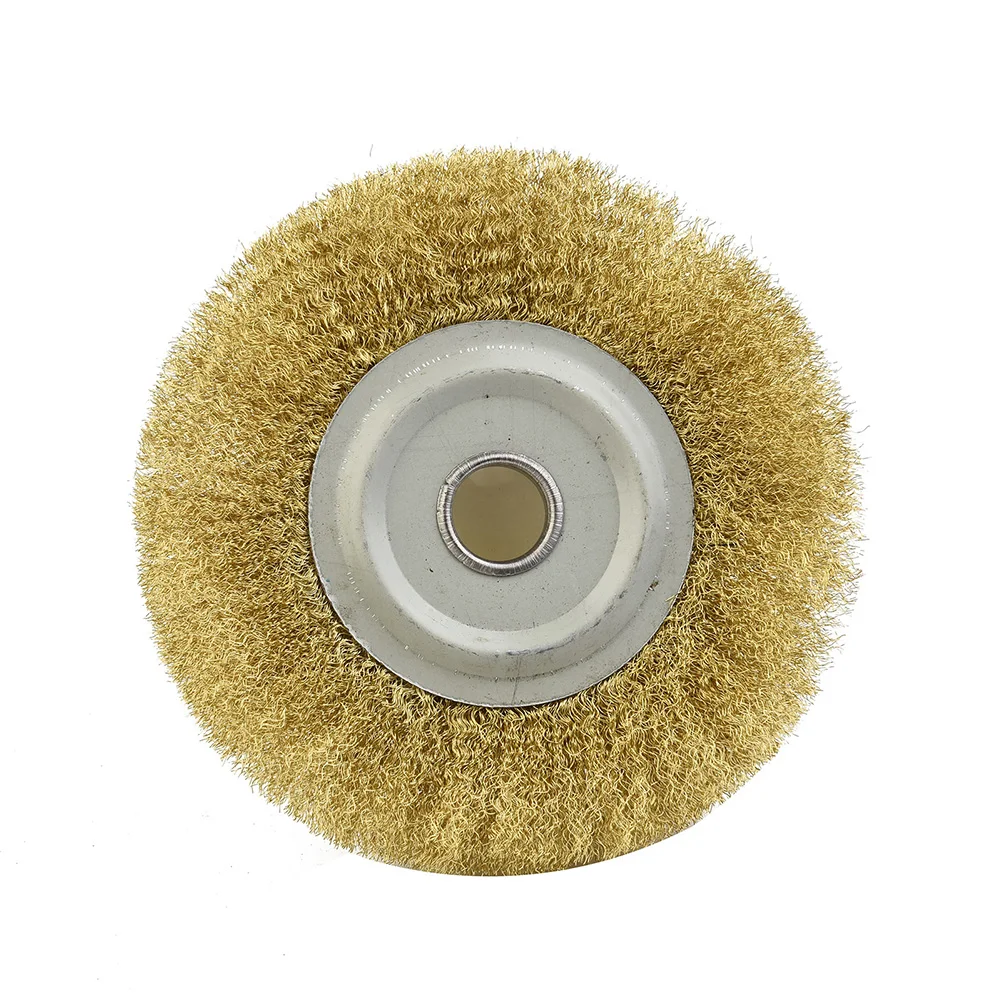 

5 Inch Copper Wire Wheel Pure Brass Brush For Bench Grinder For Deburring For Adhesion High Quality Replacement