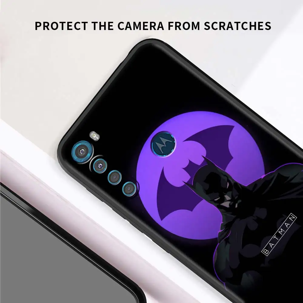 black phone case for motorola moto g30 g60 g9 play one fusion g8 power e6s flexible coques one hyper sac hero batman free global shipping
