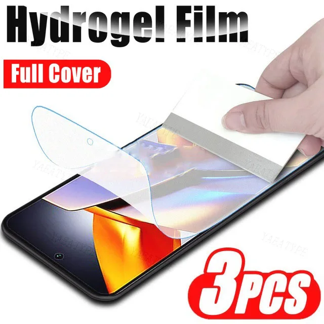 

3Pcs Hydrogel Film For Xiaomi Poco M6 Pro Redmi 12 Screen Protector Film